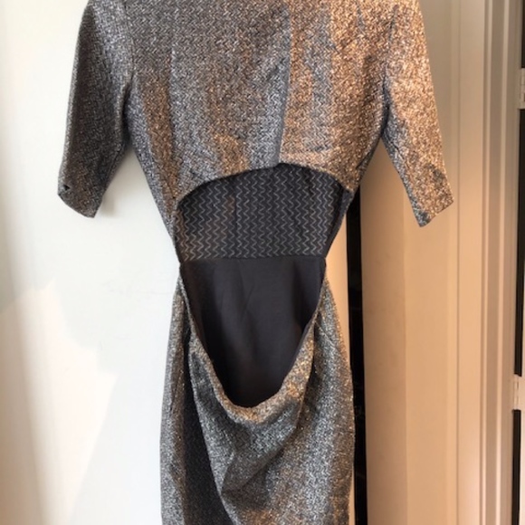 BCBGeneration Silver Grey Cutout Dress - Picture 2 of 7